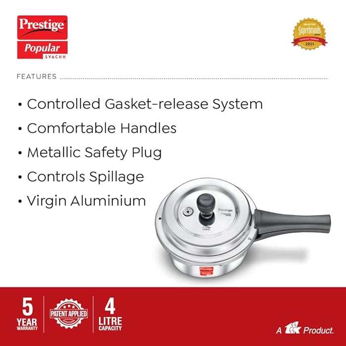Prestige Popular Svachh Aluminium Pressure Cooker
