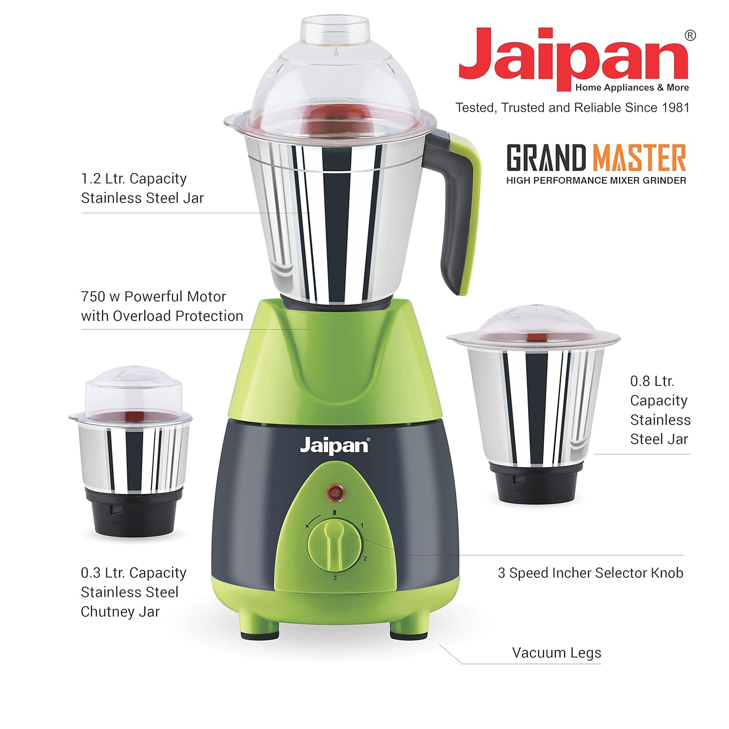 Jaipan Grand Cook Mixer Grinder 750w