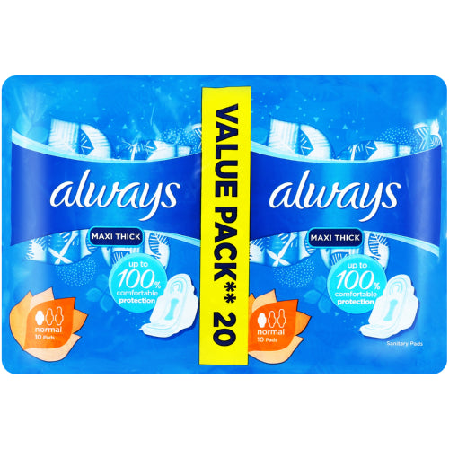 Always Maxi Thick Normal Sanitary Pads 20's