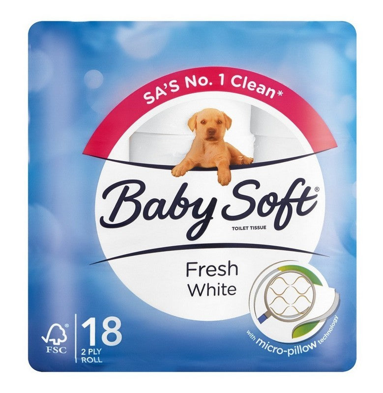 Baby Soft Toilet Tissues Fresh White 2 Ply