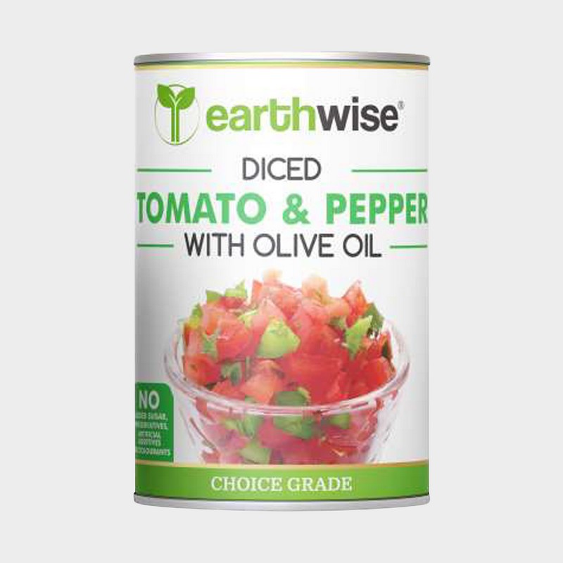 Earthwise Diced Tomato & Pepper with Olive Oil 400g