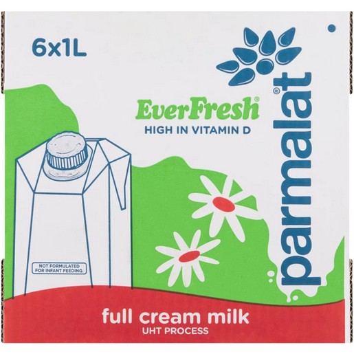 Everfresh Parmalat UHT Full Cream Milk (1L X 6)