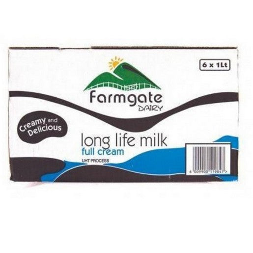 Farmgate Full Cream Milk Long Life UHT (6 x 1l)