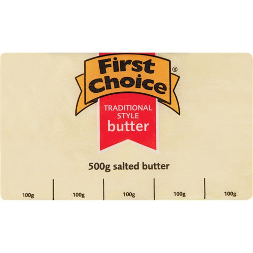 First Choice Traditional Salted Butter 500g