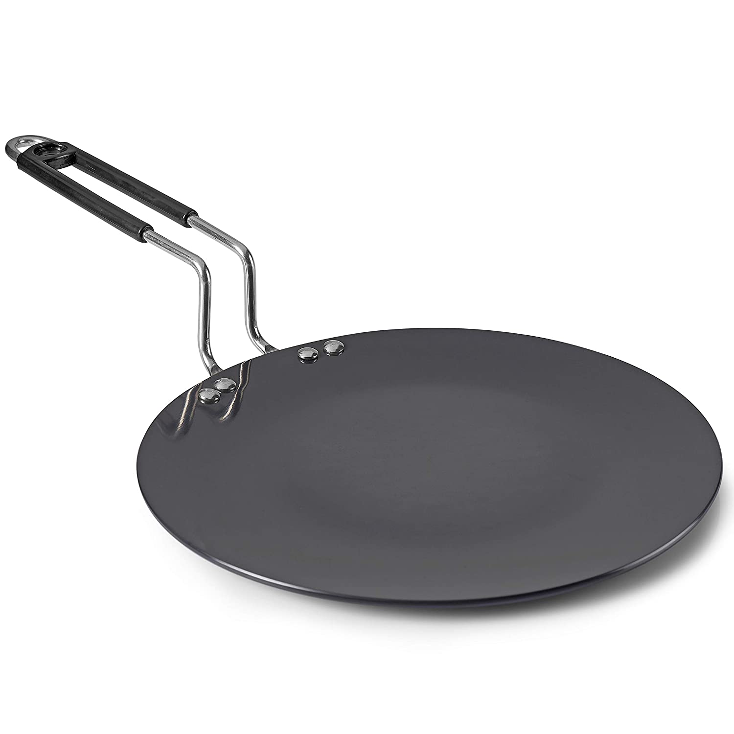 Graphix Hard Anodized Concave Tawa, Induction and Gas Compatible, Black