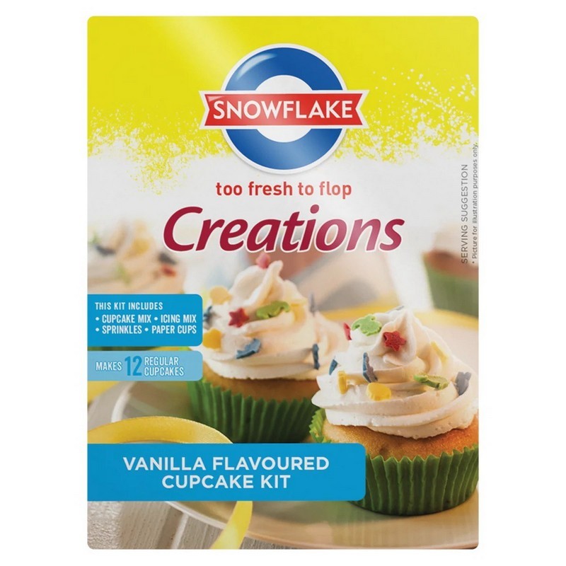 Snowflake Creations Vanilla Flavoured Cupcake Kit 496g
