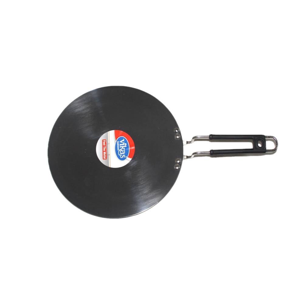 Vikas Hard Anodized Concave Tawa, Induction and Gas Compatible, Black
