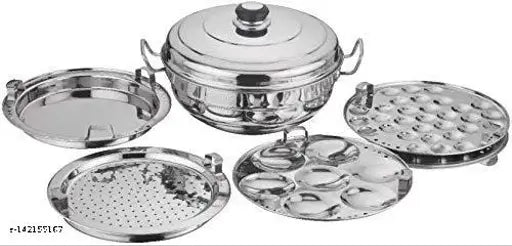 Mayur Stainless Steel Copper Base Multi Kadai 3 in 1