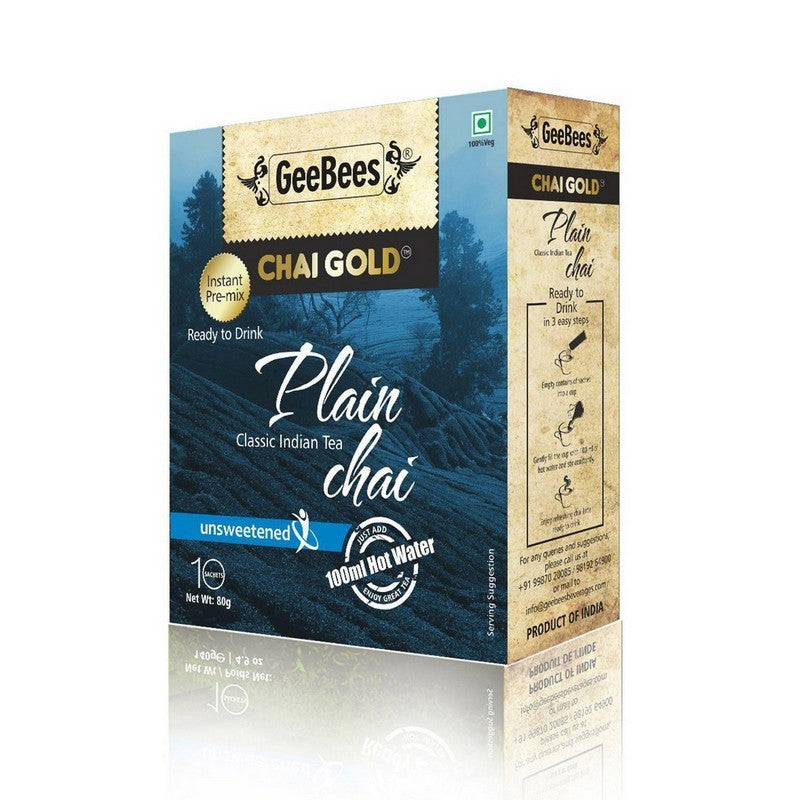 Geebees Chai Gold Instant Premix Unsweetened 80g