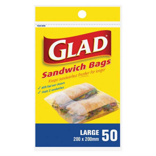Glad Large Sandwich Bags 50'S