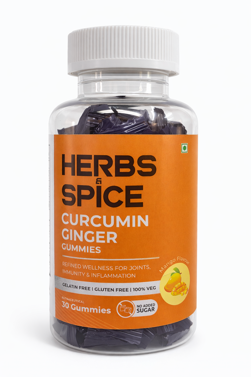 HERBS & SPICE Curcumin Ginger Gummies (30 Gummies)