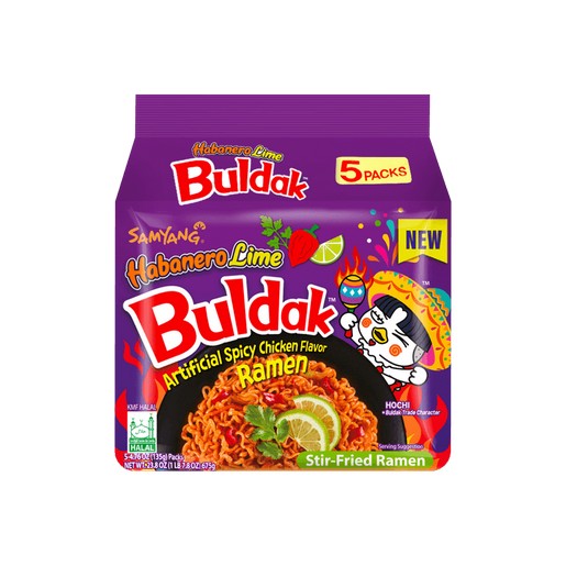 Samyang Habanero Lime Hot Chicken Flavour Ramen (135g x 5)