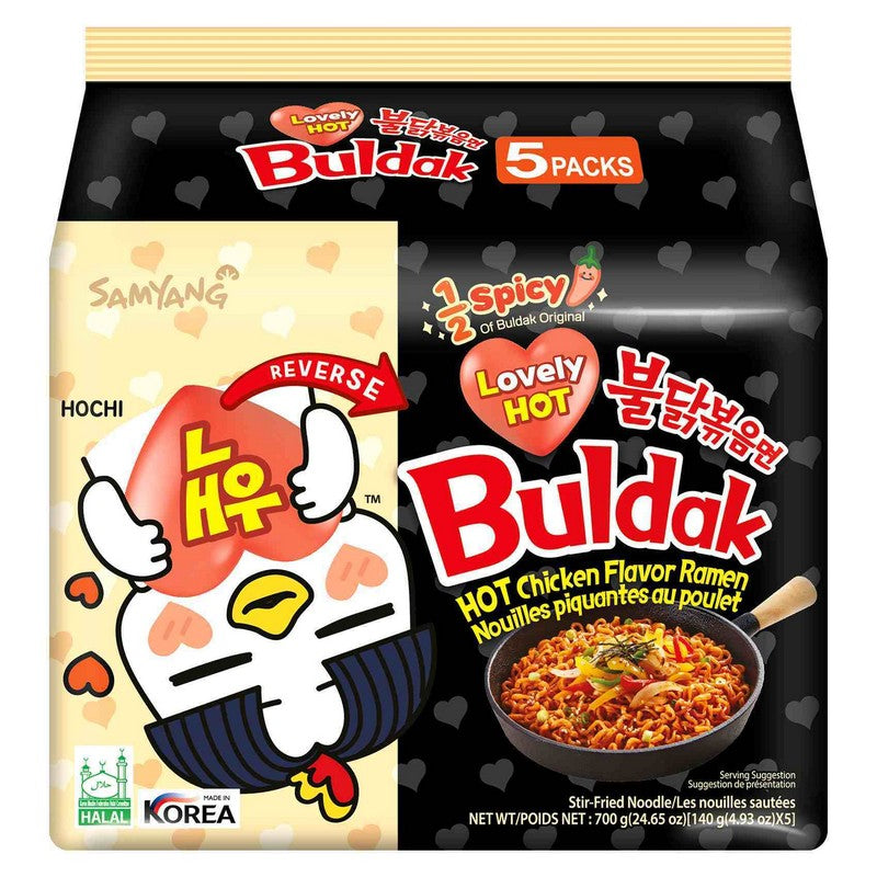 Samyang Buldak Hot Chicken Flavour Ramen 140g Pack of 5