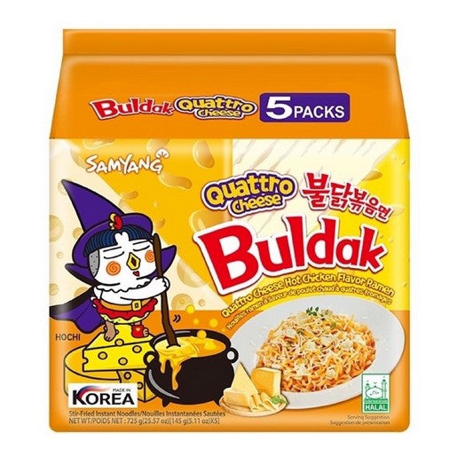 Samyang Buldak Quattro Cheese Hot Chicken Ramen (145g x 5)