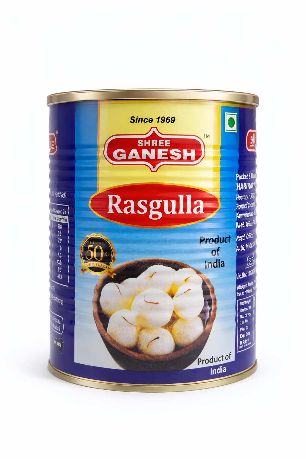 Ganesh Rasgulla (Tin) 1Kg