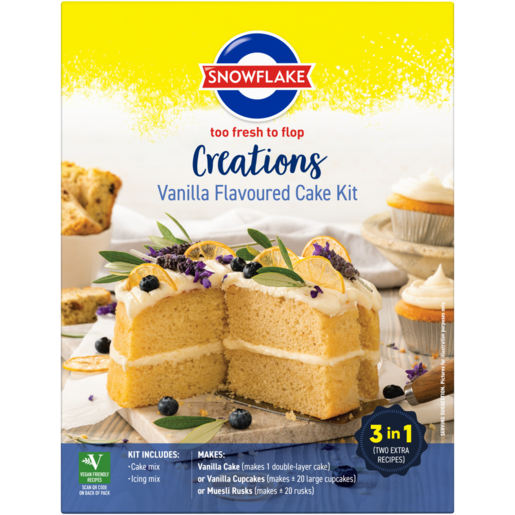 Snowflake Creations Vanilla Flavour Cake Kit 810g