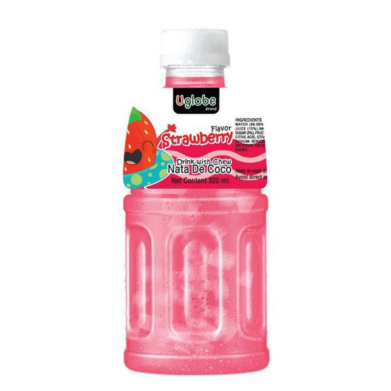 U Globe Nata De Coco Strawberry Drink 320ml